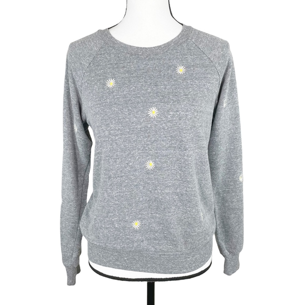 Anthropologie T.La Gray Daisy Embroidered Sweatshirt